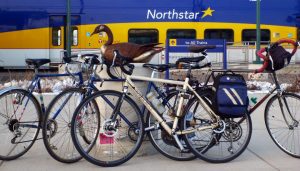 bikes in front of a north star train car