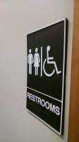 multi gender restroom sign