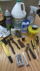 supplies for maintaining bike in the winter