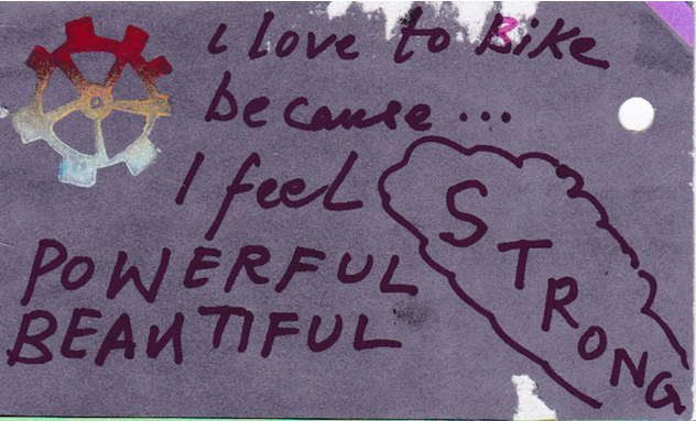 Card Seven - I love to bike because... i feel powerful, beautiful, strong